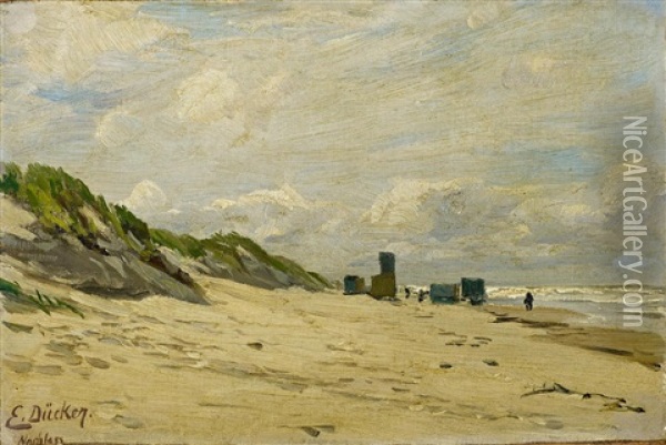 Am Nordseestrand Oil Painting - Eugen Gustav Duecker