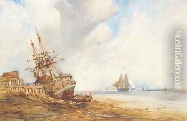 On the Medway Oil Painting - John Callow