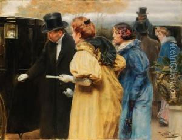 Off To The Ball Oil Painting - Roman Ribera Cirera