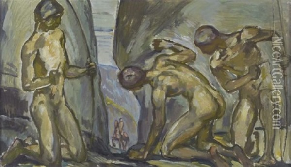 Arceri Oil Painting - (Enrico) Ludolf Verworner