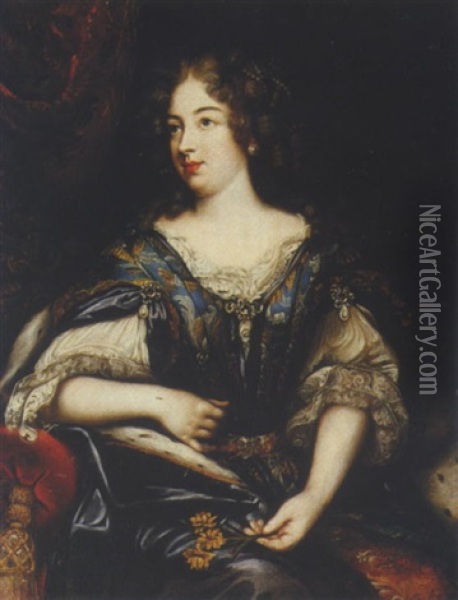 Portrait Of A Noblewoman Oil Painting - Pierre Mignard the Elder