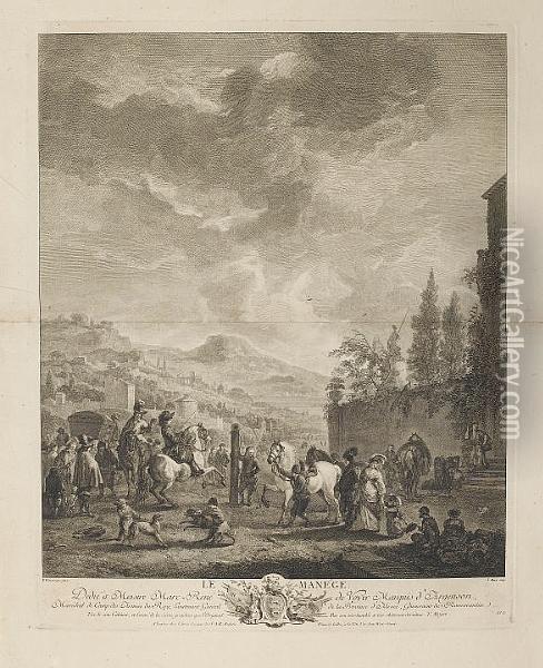 Collection Of Prints Engraved Oil Painting - Thomas Major