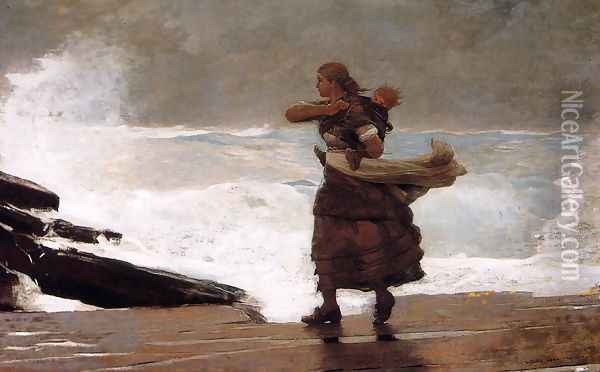 The Gale Oil Painting - Winslow Homer