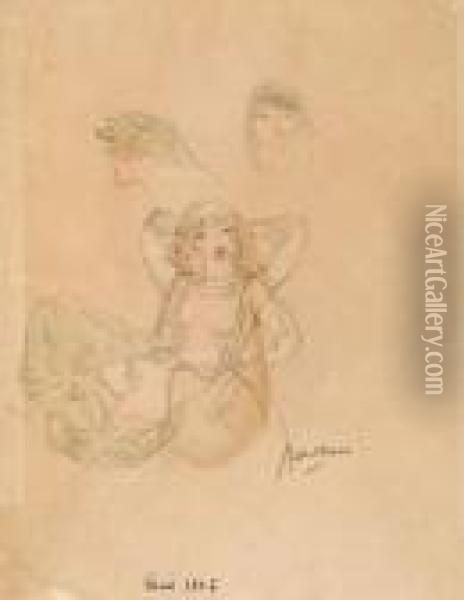 Nude Oil Painting - Jules Pascin