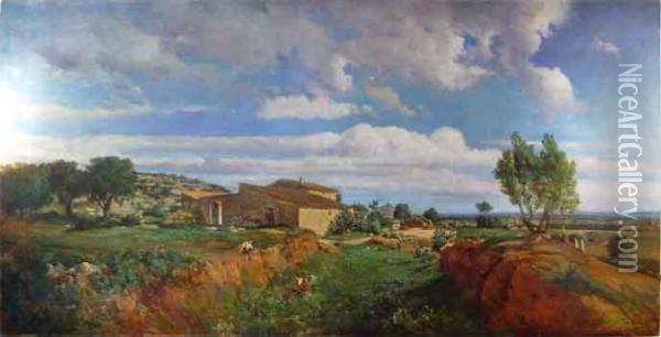 Paisaje Oil Painting - Ramon Marti Y Alsina