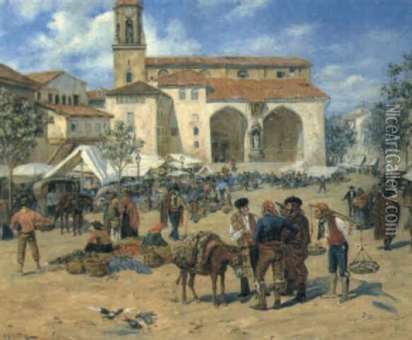 Da De Feria, Espana Oil Painting - Albert Joseph Franke