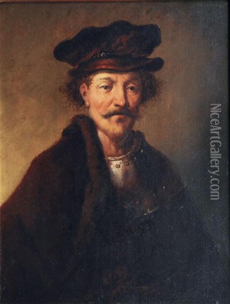 Portrait Of A Nobleman Oil Painting - Christian Wilhelm Ernst Dietrich