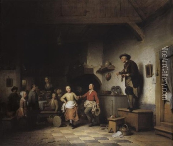 Het Kinderfeest Oil Painting - Ferdinand de Braekeleer the Elder