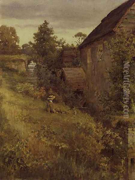 Abinger Mill, Abinger Hammer Oil Painting - Arthur Waite