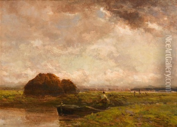 Near Dordrecht Oil Painting - Claude Hayes