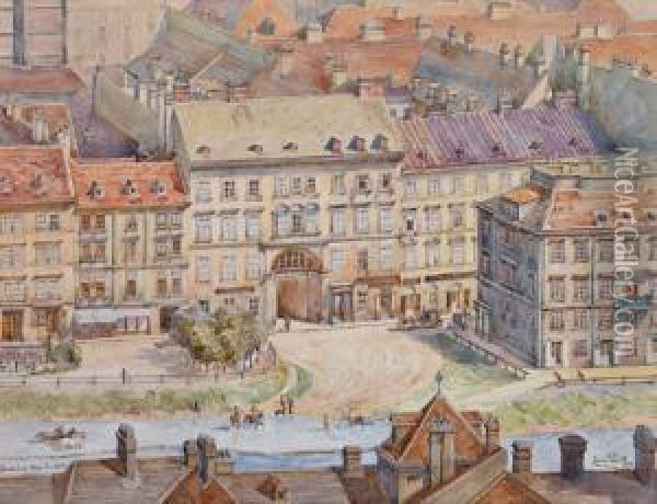 Schoellerhof Wien Um 1860 Oil Painting - Erwin Pendl