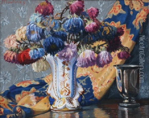 Still Life Oil Painting - Ernest Moulines