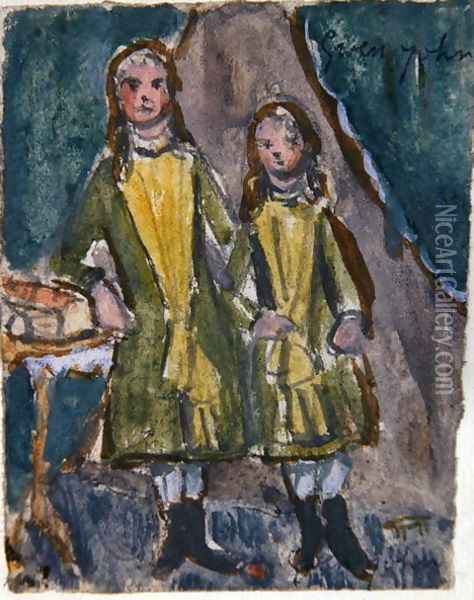 Victorian sisters Oil Painting - Gwen John