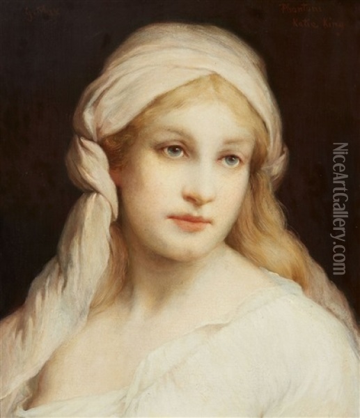 The Ghost Of Katie King Oil Painting - Gabriel von Max