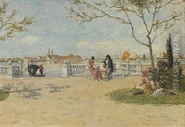 In Der Lagune Von Venedig Oil Painting - Heinrich Rasch