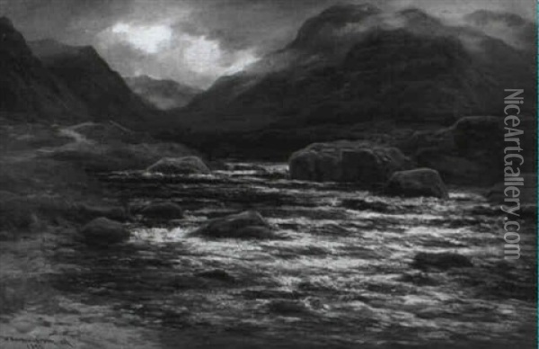 Ossian's Hill, Glencoe Oil Painting - William Beattie Brown