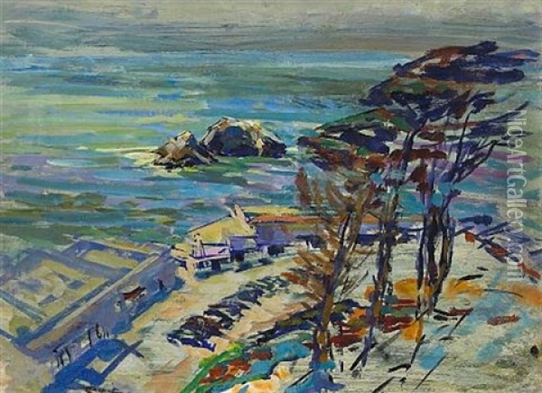 The Cliff House, San Francisco Oil Painting - Joseph Raphael