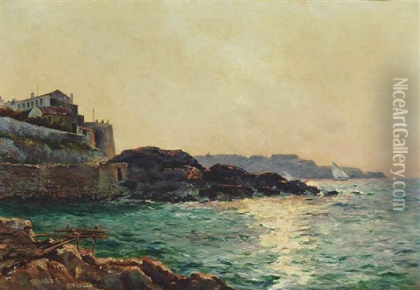 Marseilles Oil Painting - Jean Baptiste Olive