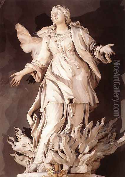 The Death of St Agnes Oil Painting - Ercole Ferrata