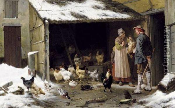 The Finest Poultry Oil Painting - Jan David Col