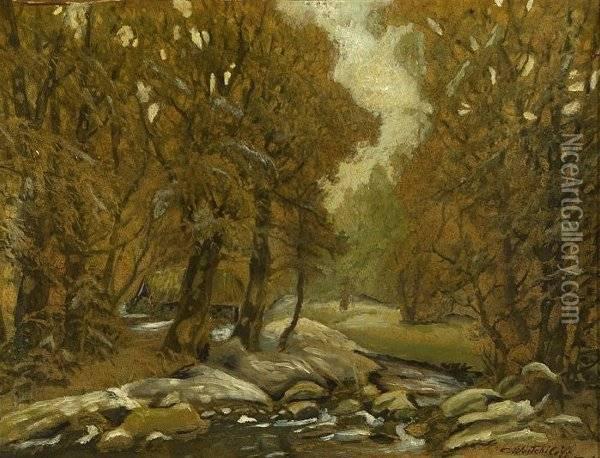 Forest Landscape Oil Painting - Constantin Alexandr. Westchiloff