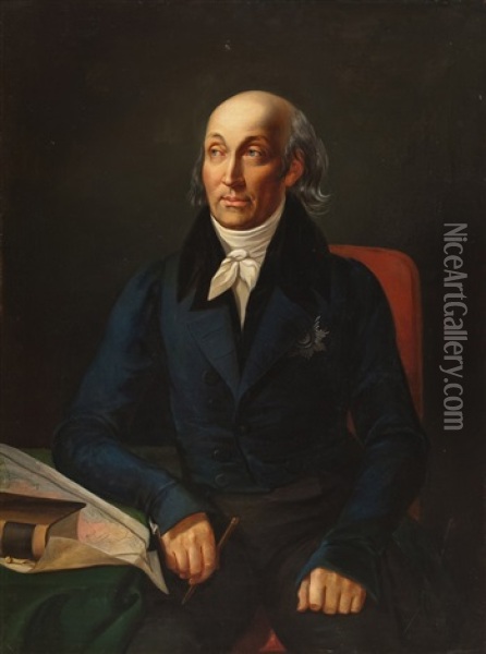 Portrait Des Grafen Michail Michailowitsch Speranski Oil Painting - Wilhelm Alexandrowitsch Golicke