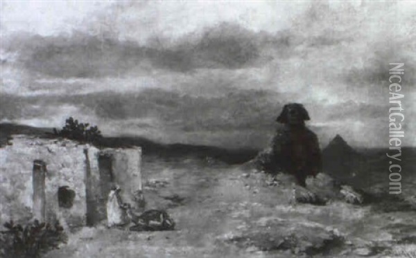 Abend In Aegypten Oil Painting - Moritz Friedrich Robbecke
