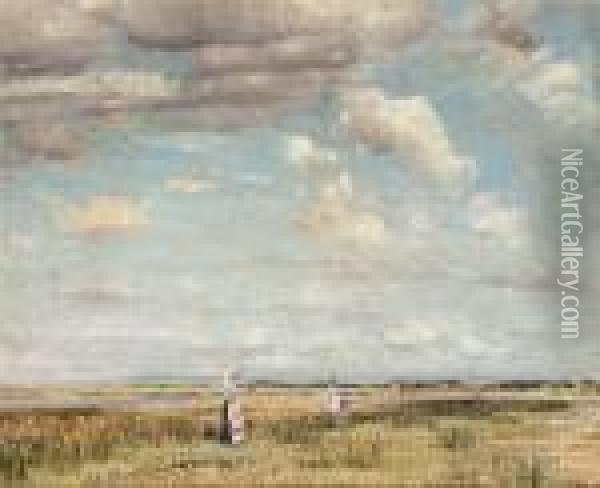 Among The Sedge Grass Oil Painting - William Page Atkinson Wells