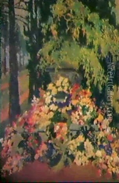 Parterre De Fleurs Oil Painting - Robert Antoine Pinchon