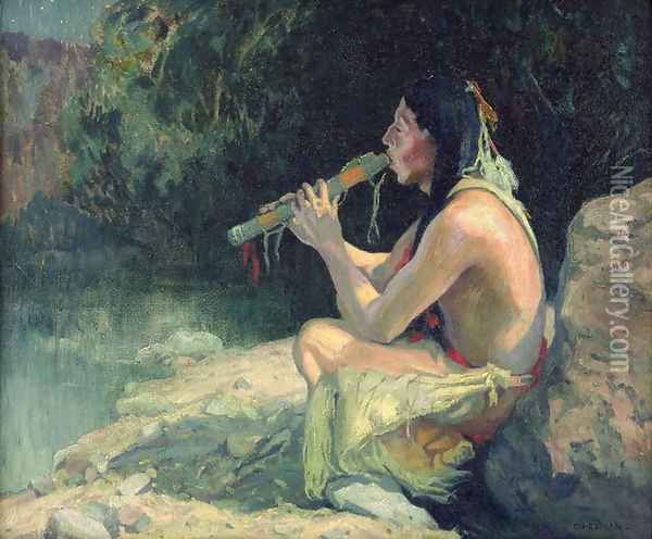 Love Song Oil Painting - Eanger Irving Couse