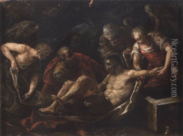 The Entombment Oil Painting - Leandro da Ponte Bassano