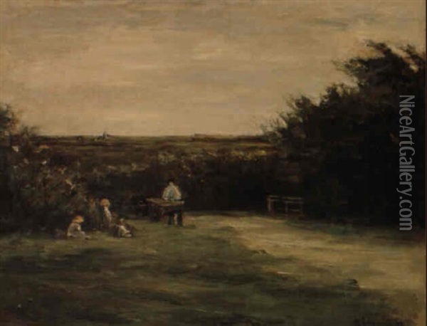 Bauernkinder Mit Pferdegespann Oil Painting - Max Liebermann