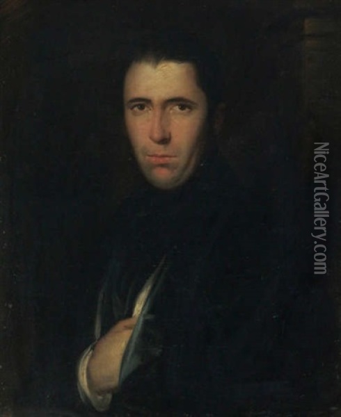 Portrait D'un Notable Oil Painting - Antoine Joseph (Antonie) Wiertz