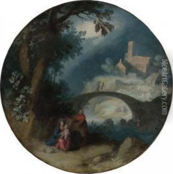 Rest On The Flight Into Egypt Oil Painting - Pietro Fiammingo Mera