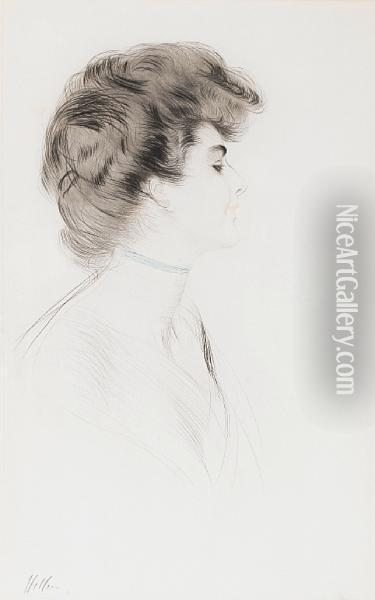 Le Ruban De Cou Oil Painting - Paul Cesar Helleu