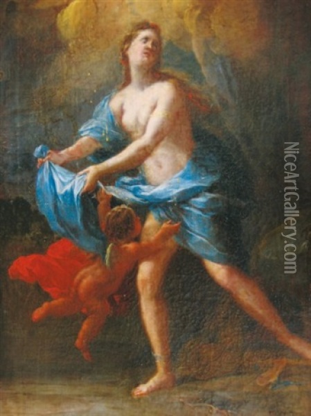 Venus Et L'amour Oil Painting - Francesco (Cecco Bravo) Montelatici