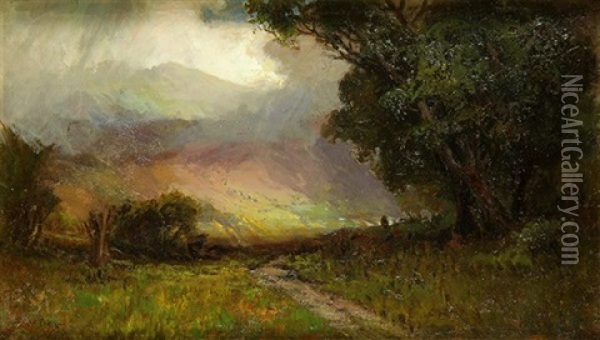 Stormy Landscape (mt. Tamalpais) Oil Painting - Arthur William Best