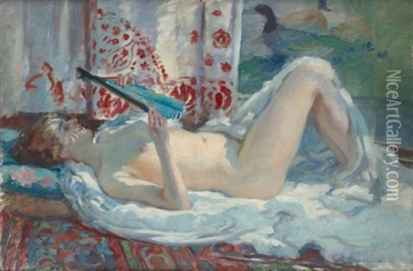 Sunbath Oil Painting - Rupert Bunny