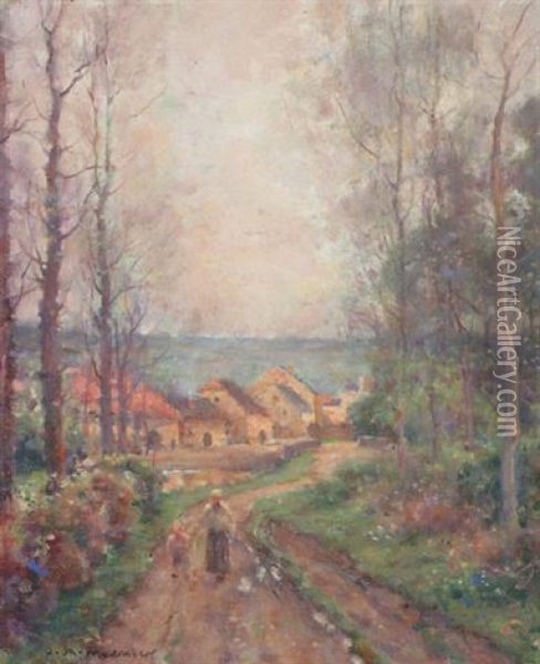 Le Chemin Du Village Oil Painting - Jules Alexis Muenier