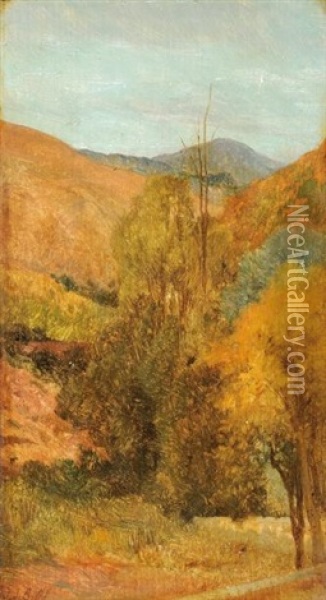 Au Pied Des Montagnes Oil Painting - Jean Joseph Francois Bellel