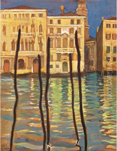 Venise Oil Painting - Ernest Bieler