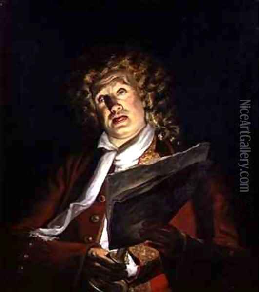 Portrait of an Actor Charles Dibdin 1745-1814 Oil Painting - Arthur William Devis