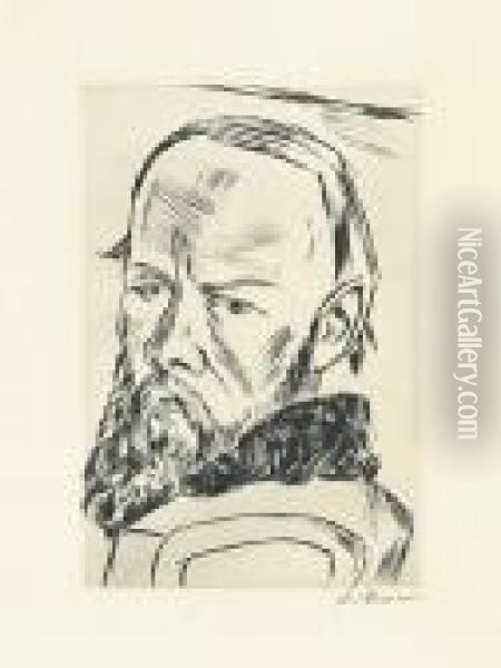 Dostoyevsky Ii. Oil Painting - Max Beckmann