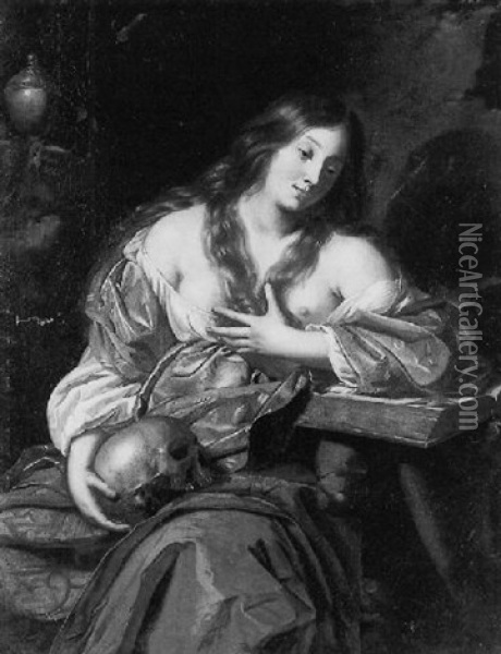 Sainte Marie Madeleine Repentante Oil Painting - Nicolas Regnier