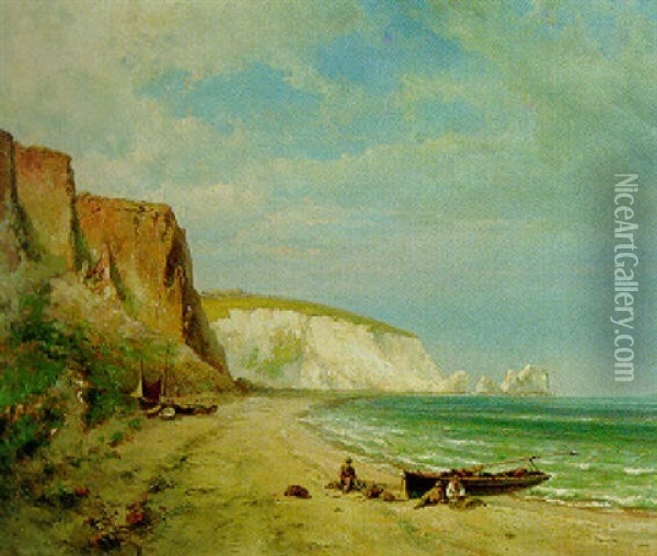 The Needles Of The Isle Of Wight Oil Painting - Hermanus Koekkoek the Younger
