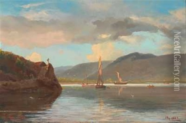 Kystlandskap Fra Mandal Oil Painting - Johan Jakob Bennetter
