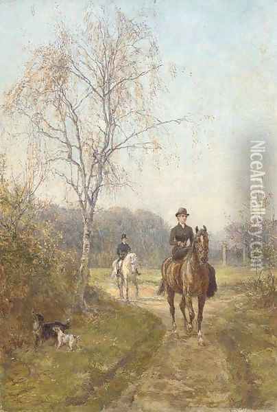 The morning ride 5 Oil Painting - Heywood Hardy