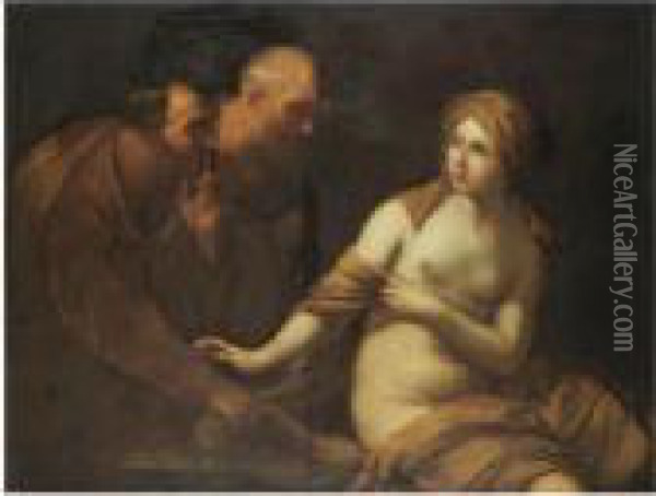 Susannah And The Elders Oil Painting - Guido Reni