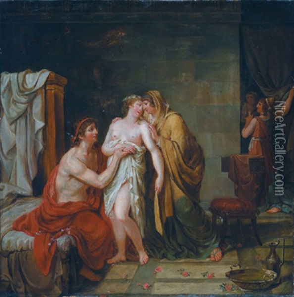 Szene Aus Der Griechischen Mythologie Oil Painting - Felix Boisselier the Elder