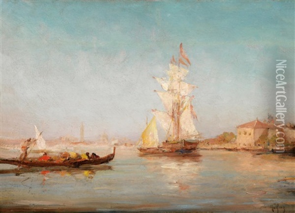 Partie Aus Venedig Oil Painting - Henri Malfroy-Savigny